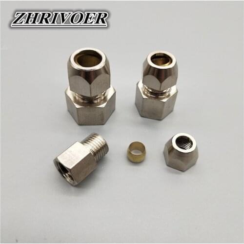 Ring Lock oil Tube Compression Ferrule Tube Compression Fitting Connector tube 4-12mm Female Thread 1/8" 1/4" 3/8" 1/2" BSP