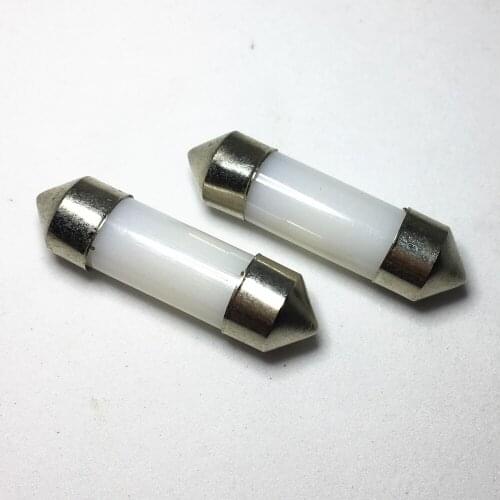 2PCS White Festoon Dome 31mm 36mm 39mm 41mm LED c5w Plate Lamp led Light Bulb Milky Cover Bulbs 212-2 6418 Reading License 12V