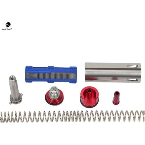 M4/M16 TUNE UP KIT M120 Spring 14 Teeth Piston Smooth Cylinder Piston Cylinder Head Spring Guide for Ver.2 M4 Nozzle Airsoft AEG