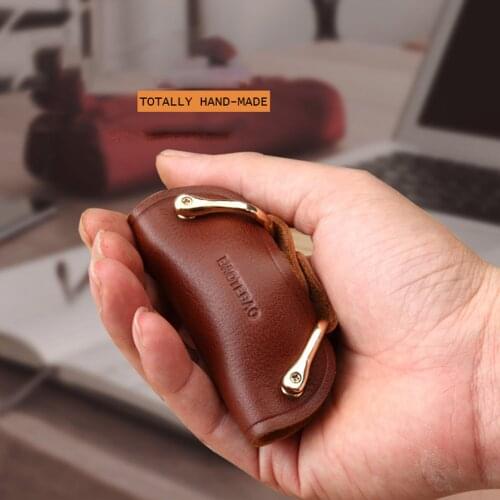 Leather Smart Key Wallet DIY Keychain EDC Pocket Car Key Holder Key Organizer Holder Smart 9.0*4.5*3cm