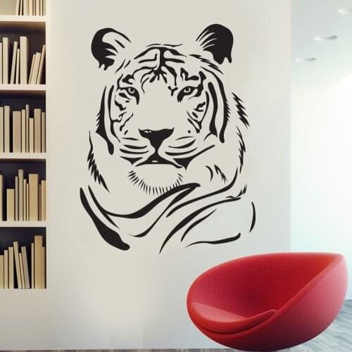 Pinturas Murais Tiger Colorful Wall Decal Sticker Living room Bedroom Wallpaper Home Decor Removable vinyl Stickers D210