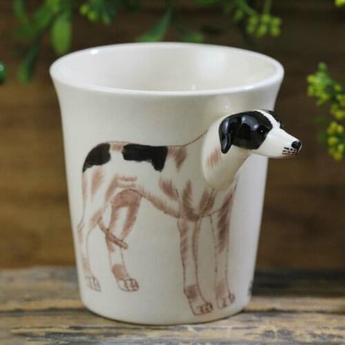Creative Animal Ceramic Cup Retriever Coffee Mug Hand-painted 3D Stereo Cup Tazas De Ceramica Creativas Funny Mugs gift