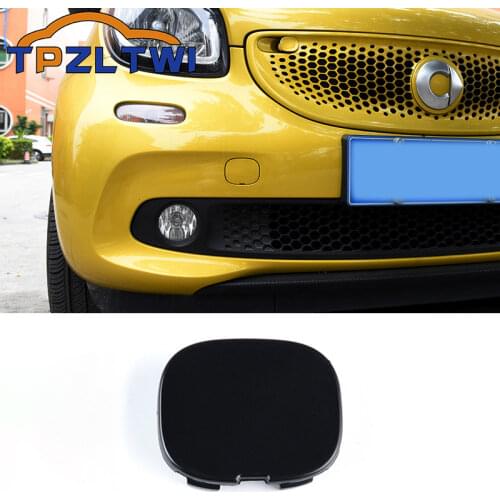 Car Front Rear Bumper Tow Bar Hole Cover Tow Eye Cap For Mercedes Smart 453 Fortwo Forfour 2015-2019 Exterior Tow Hook Cover
