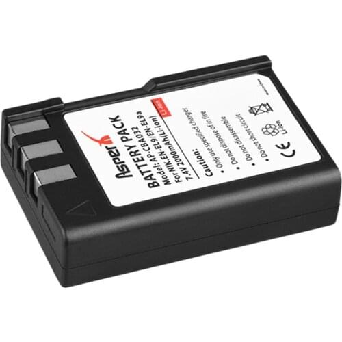 AsperX 2000mAh EN-EL9 EN EL9 EN-EL9a EN EL9a EL9a camera Battery AKKU For Nikon EN-EL9a D40 D60 D40X D5000 D3000 Camera