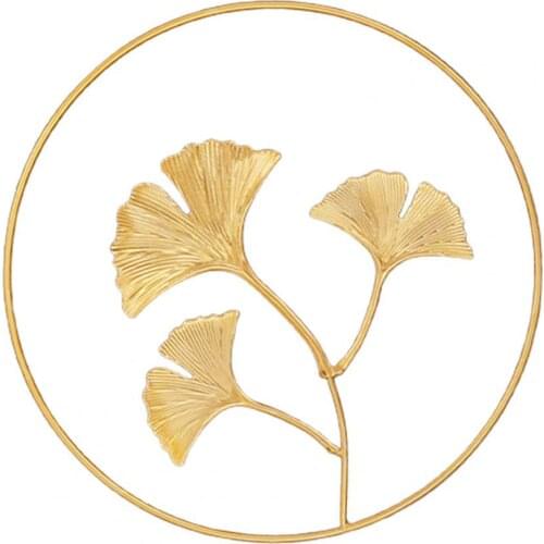 Nordic Style Metal Leaf Design Wall Hanging Ornament Pendant Home Decor Supply