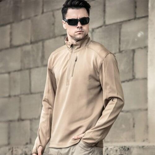 Men Outdoor Military Tactical Shirts Breathable Wear Resistant Elasticity Shirts Climbing Training Hiking Combat Army Tops