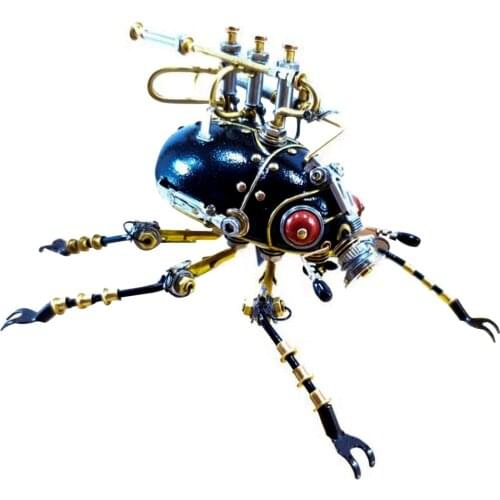 DIY Mechanical Metal Model Kits 3D Handmade Assembled Crafts Home Decor Kids adults Gift - Small Scarab ( Finished )