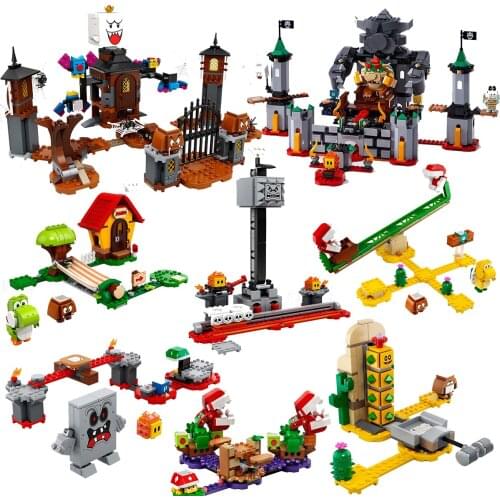 Game Piranha Plant Puzzling Challenge Adventures Model Building Blocks Bricks Sets Classic Dolls Kids Toys For Children Gift