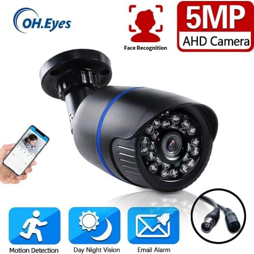 OH.EYES New Super HD 5MP AHD Camera Waterproof 24pcs IR LEDS Security Camera AHD-5mp System Video Surveillance With Bracket