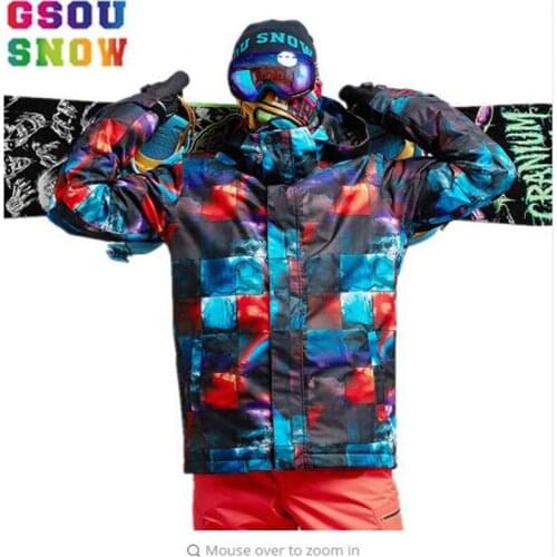 New GSOU SNOW High Quality Products Skiing Male Warm Windproof Skiing Clothes, Single And Double Board Gene
