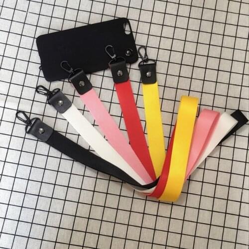 Solid Mobile Phone Straps For Huawei USB Badge Holder DIY Hang Rope Keychain Lanyard Neck Strap For Phone Keys ID Card