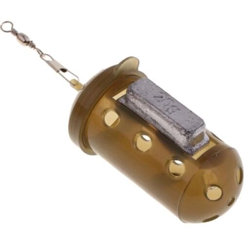 Fishing Baits Trap Feeder Bait Cage Lure Pit Device Basket Holder with Lead