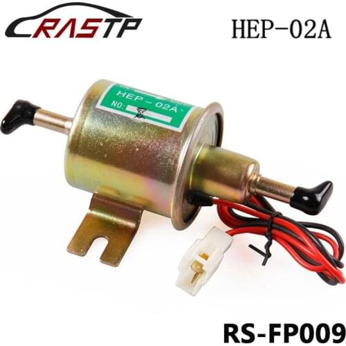 RASTP - 12V Electric Fuel Gas Oil Pump 3-6 PSI Pressure HEP-02A Universal For Car Truck Boat RS-FP009