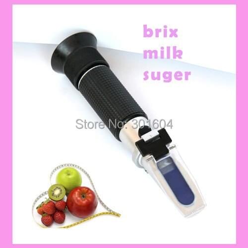 Free shipping hand held Brix 0-32% Fruit sugar Refractometer RHB-32ATC Auto refractometer