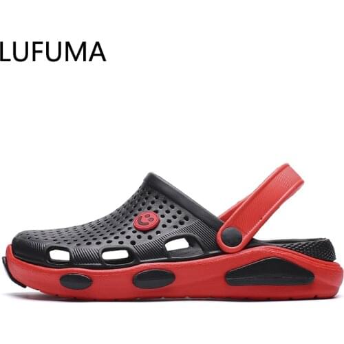 New Summer Sandals Men Casual Shoes Mules Clogs Breathable Beach Slippers Casual Male Water Hollow Jelly Chaussure Homme