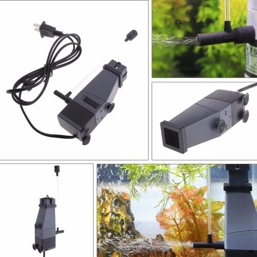 3W 220-240V Aquarium Pump Oil Film Remover Water Protein Surface Skimmer Filter For Fish Tank Aquarium US Plug High Quality C42