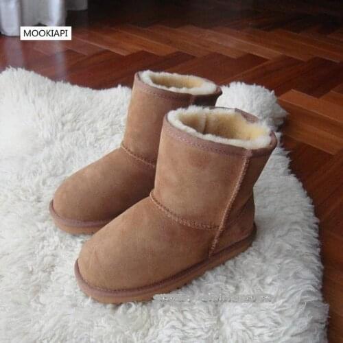 In 2019, Chinas newest sheepskin and fur childrens snow boots, pure wool childrens fashionable snow boots, 7 colors, free