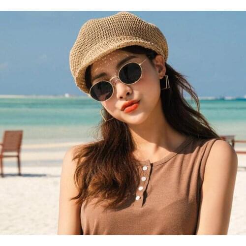 Octagonal Beret Women Sun Hat Painter Hat Outdoor Travel Beach Hat Light Breathable Hats Summer Berets Hat Femme Fashion Caps