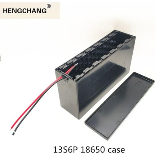 Lithium battery box 13S6P 48V 20Ah li-ion battery case+holder+nicke For 18650 battery pack Can be placed 78 cells