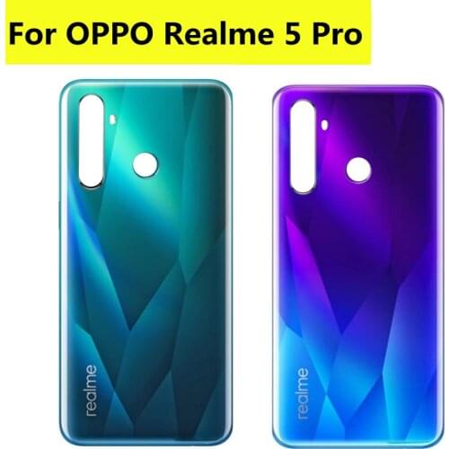 6.3" For OPPO Realme 5 Pro Back Battery Cover Rear Housing Door Glass Case For Realme 5 Pro Battery Cover
