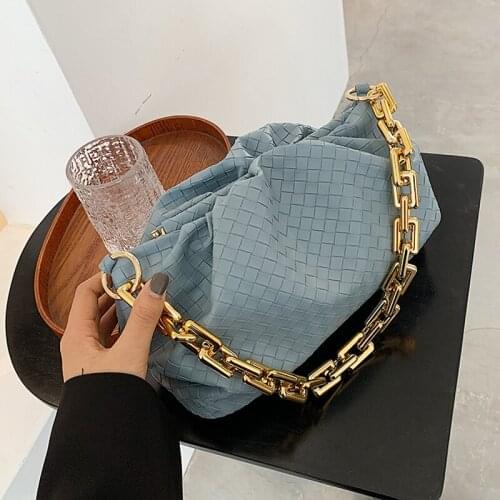 Chain Shoulder Bags for Women 2020 Luxury Solid Color Crossbody Bags Female Travel Handbags and Purses Lady Party Clutch