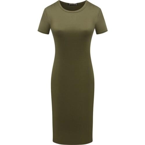 Short Sleeve Dress Women Summer Vintage T-Shirts Long Dresses Shirt Slim Sexy Black Fashion Woman Clothing 2021 vestidos