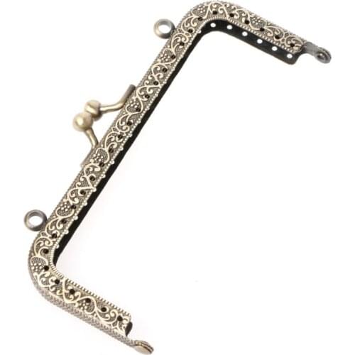 Y166 1Pc DIY Purse Handbag Handle Coins Bags Metal Kiss Clasp Lock Frame DIY 12.5cm