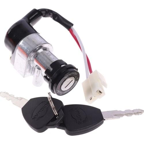 1PC High Performance Universal Battery Chager Mini Lock with 2 keys For Motorcycle Electric Bike Scooter E-bike Electric Lock