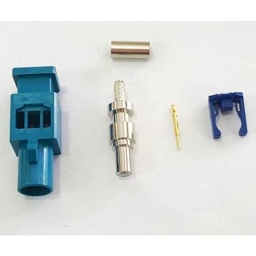 10pcs Fakra Z Male Connector SMB Male Plug Pin Crimp GPS Antenna for RG174 RG316 Pigtail Coaxial Cable