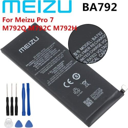 100% Original 3000mAh BA792 New Battery For Meizu Pro 7 M792Q M792C M792H BA791 PHone High Quality+Tracking Number 100% Origina