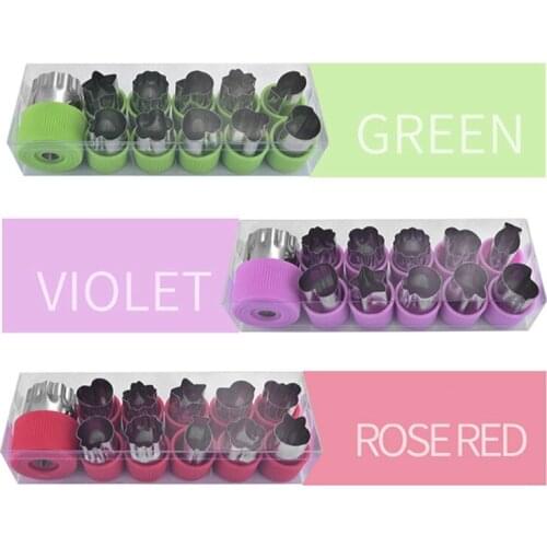 11 Pieces / Set Stainless Steel Flower-shaped Rice Vegetable And Fruit Cutting Machine Mold Slice Dry Cut Shape
