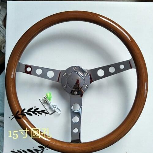 15 Inch Round Hole and Long Hole Electroplating / 380mm Universal Steering Wheel