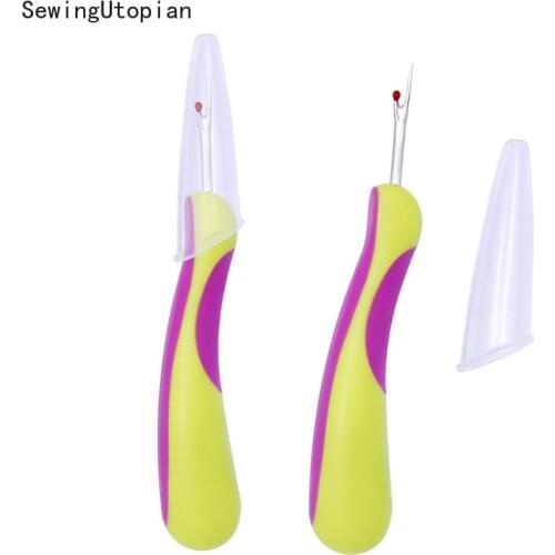 2PCS Plastic Handle Craft Thread Cutter Seam Ripper Stitch Unpicker Tools Needles Arts Embroidery Sewing Accessories