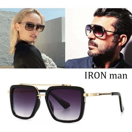 2020 New Mach Style Luxury Brand IRON man Sunglasses Fashion Retro 006 Style Square aviation Sunglasses UV400 Oculos De Sol
