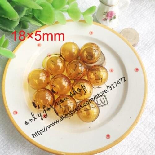 50pcs/lot 18*5mm Glass Bubble Glass Ball DIY Glass Vial Pendant NEW ( only glass )