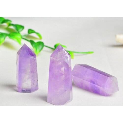 1 pcs Amethyst Natural Amethyst Protolith Hexagonal Prism Crystal Ornament