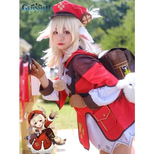 Anime Genshin Impact COS Klee Cosplay Clothing Klee Backpack Cute Loli Suit Game Costume Female Party Halloween Role Playing