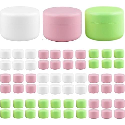 30pcs Plastic Empty Cosmetic Jar 10g/20g/30g/50g/100g Cream Pot Refillable Travel Facial Cleanser Lotion Cosmetic Container