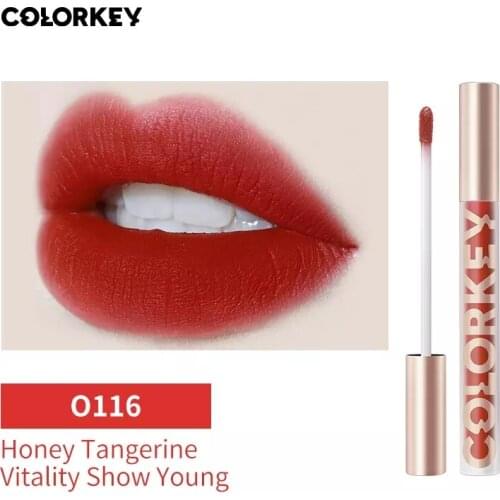 Colorkey Velvet Matte Liquid Lipstick Nude Color Lip Gloss Light Silky Waterproof Long-lasting Makeup Sexy Lips Cosmetics TSLM2
