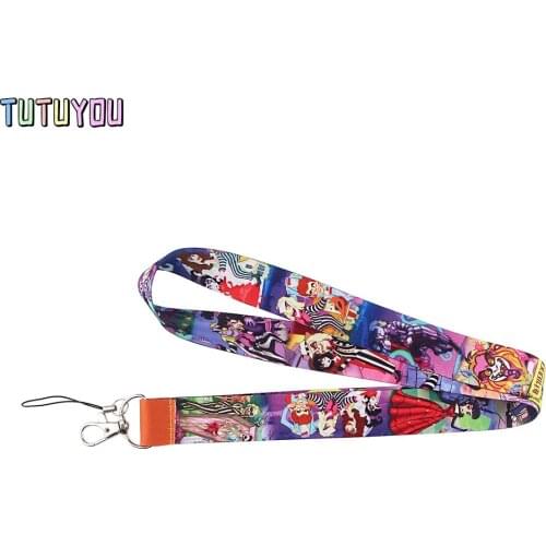 PC2244 Cartoon Icons Style Anime Lovers Key Chain Lanyard Neck Strap For USB Badge Holder DIY Hang Rope Halloween Gifts