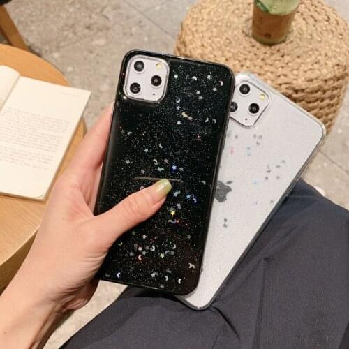 Luxury Star Glitter Phone Case For iPhone 6 6s 7 8 Plus XS MAX Ultra-thin Transparent Soft TPU Case For iPhone 11 Pro MAX XR X