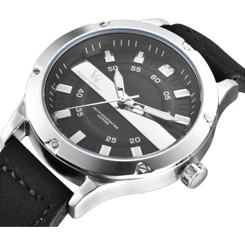 Men's Watch With Leather Strap Chino Wilon China