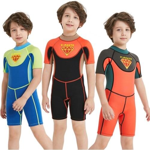 Swimwear For Children Clothes Boy Rash Guard Kids Childrens Swimsuit Connected Short Long Sleeve Shorts Floating Underwater