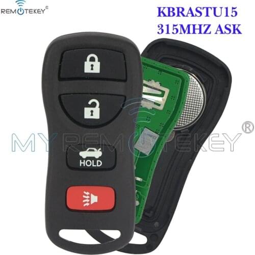 Remtekey Remote Key Fob for Nissan Key KBRASTU15 4 Button 315Mhz for Nissan Altima Maxima 350Z Armada Car Key 2004-2009