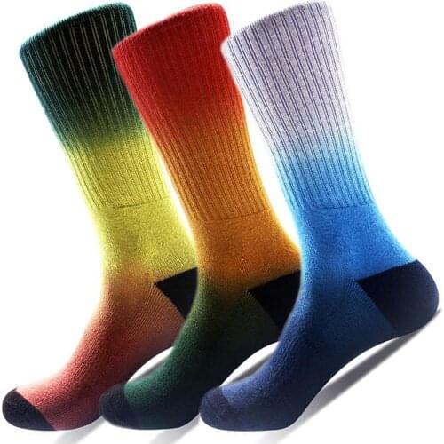 Mens Colorful Knee High Long Athletic Football Basketball Sports Compression Sock Fun Casual Outdoor Tube Socks