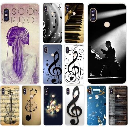 127H old musical note Soft Silicone Tpu Cover phone Case for xiaomi redmi 6 pro 5 plus note 6 pro 4 4x mi 8