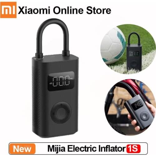 NEW Xiaomi Mijia Inflator 1S Digital Tire Pressure Portable Electric Pump with Storage Bag for Bike Motorcycle Football