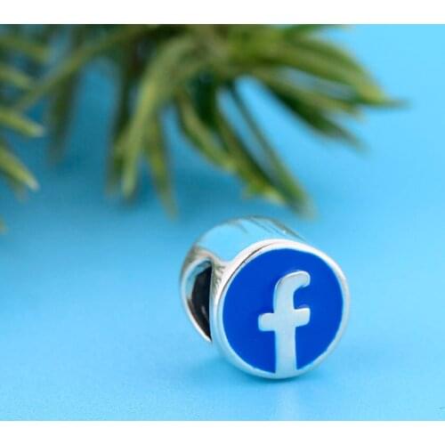 Fit Original Charm Bracelet Authentic 925 Silver Blue Enamel Face Book Button Shape Bead For Making Women Berloque 2021 Fashion
