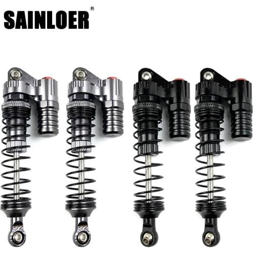 SAINLOER 4pcs Full Metal RC Piggyback Shock Absorber Hole to hole 90mm for 1/10 RC Crawler Car Trx-4 TRX4 Axial SCX10 90046 D90