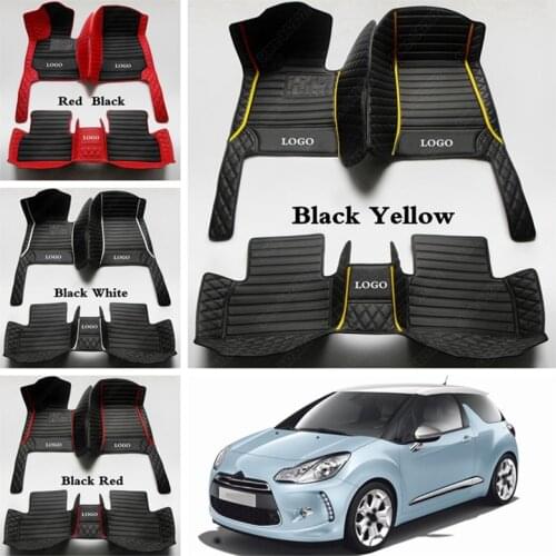 Custom Car Floor Mats for DS All Models DS5 DS6 DS7 DS DS4S DS5LS DS3 DS4 All Weather Suvs Automobile Carpet Cover Foot Pads